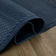 thumbnail image 5 of World Rug Gallery Contemporary Stripe Shade Reversible Recycled Plastic Outdoor Picnic Mat, Camping Rug, RV Rug - NAVY 5'x7', 5 of 9