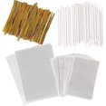 thumbnail image 1 of 100pcs Small Cake Pop Bags Kit - Clear Cellophane Wrappers, 1 of 5