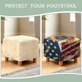 thumbnail image 6 of SCRAWLGOD Sunflower American Flag Print Ottoman Cover Square Stretch Ottoman Slipcovers for Foot Stool, Anti-Scratch Folding Storage Furniture for Living Room, 13x13x15 Inch, 6 of 7