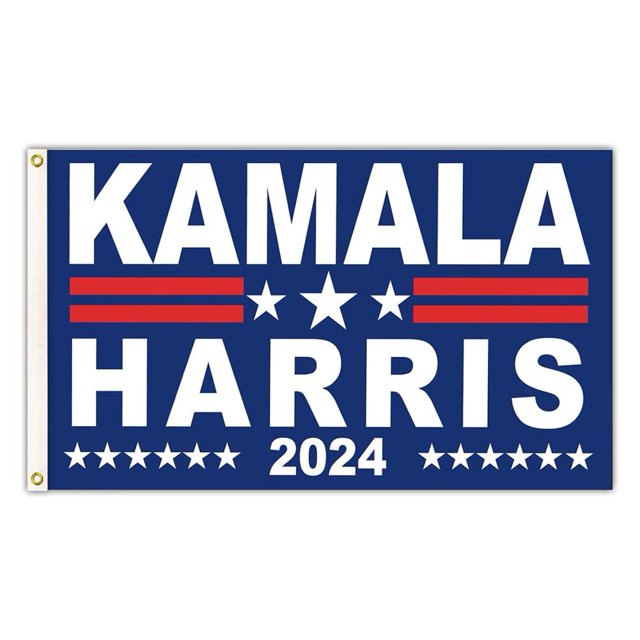LUVCLS Bandera de Kamala Harris 2024 de 3 x 5 pies Banderas de Harris para presidente con ojales de latón