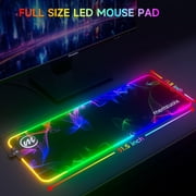 memzuoix LED Mouse pad 31.5×11.8 Inch, Large RGB Glow Gaming Mouse Pad for Computer Keyboard, 12 Cool Lighting Modes, Anti-Slip Base, Waterproof, Stain Resistant, Desk Mouse pad for Wireless mouse