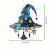 thumbnail image 3 of 2D Acrylic Witch Hat Hanging Decoration Colorful Painted Designs, 3 of 6