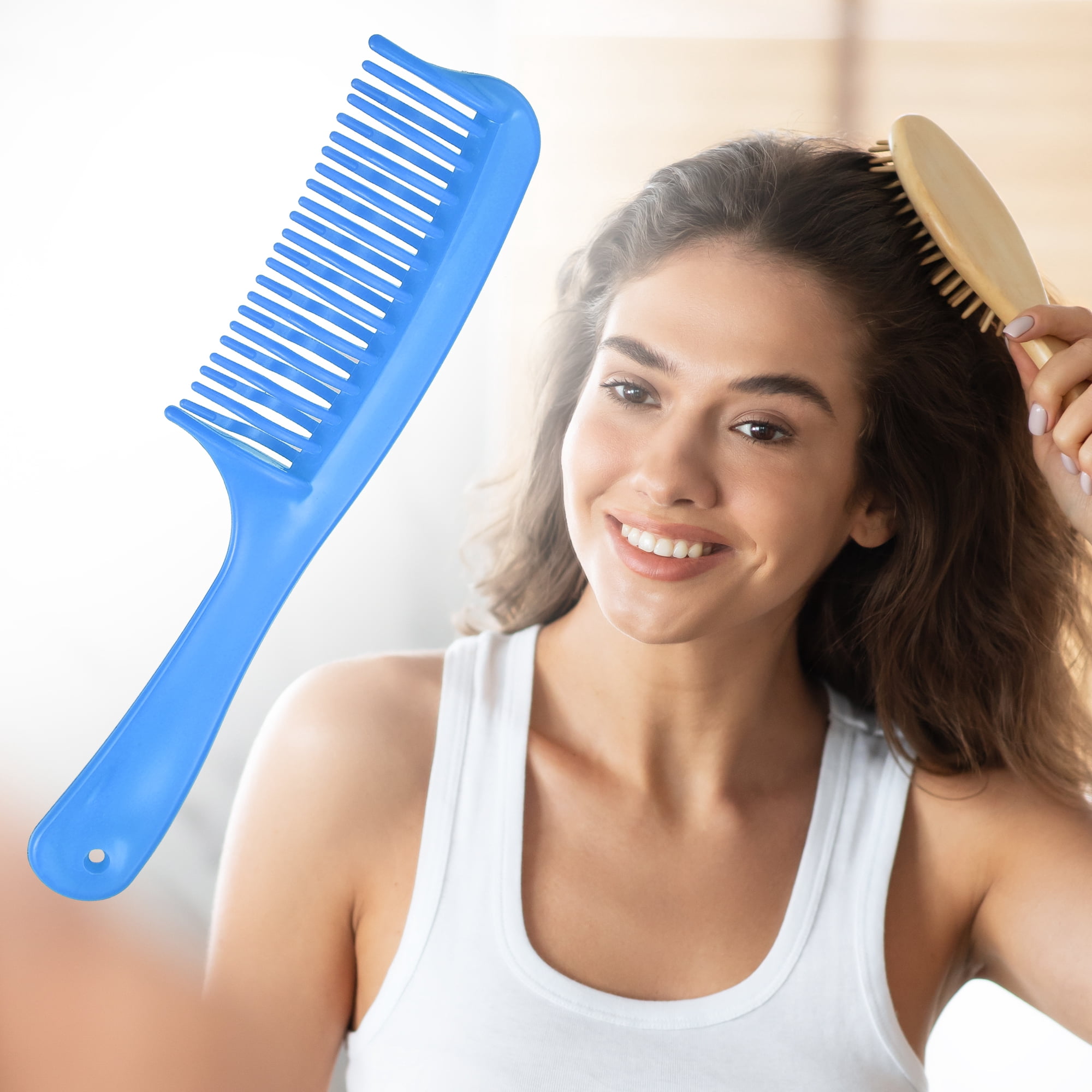 Unique Bargains Double Row Tooth Hairdressing Styling Comb