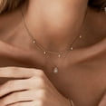 thumbnail image 3 of Forever Jewels 1Ct Pear Cut Moissanite Women Drop Necklace Pendant 14K Yellow Gold Plated, 3 of 5