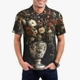 thumbnail image 1 of Fotbe Vintage Floral Vase A Camiseta Polo de Golf para Hombre con Estampado – Camisa Deportiva Transpirable con Cuello Abotonado-Small, 1 of 6