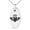 Silver, variant on Stainless Steel Celtic Claddagh Unity Engraved Small Oval Charm Pendant Necklace