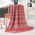 thumbnail image 2 of Red Christmas Folk Pattern Blanket,Comfortable Soft Lamb Wool Throw Blanket,All Season,Warm Lightweight Blankets for Sofa Bed Couch Living Room Chair,40"x50", 2 of 4