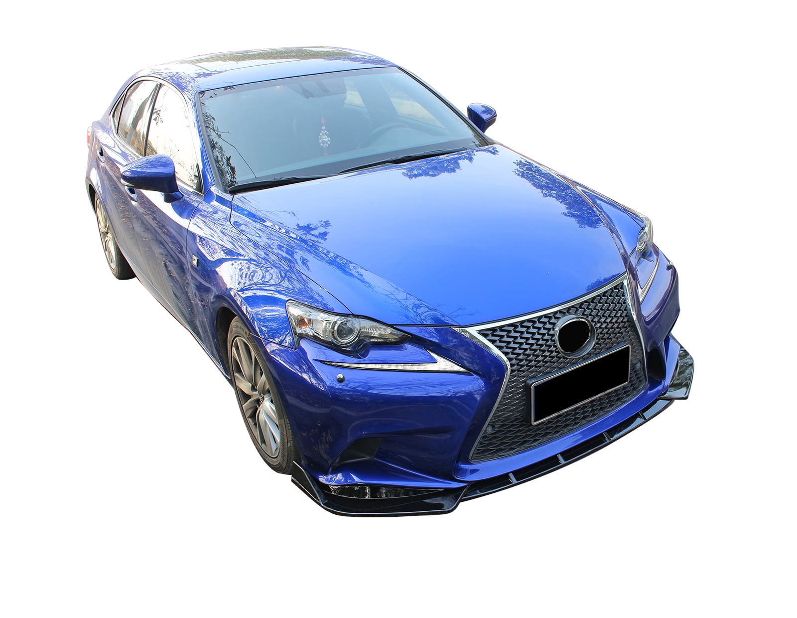 Ikon Motorsports Front Bumper Lip Compatible with 14-16 Lexus IS F Sport Sedan, IKON Style Carbon Fiber Print 3PCS