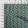 thumbnail image 2 of oneOone Rayon Dark Teal Green Fabric Kalamkari Quilting Supplies Print Sewing Fabric By The Yard 56 Inch Wide, 2 of 5