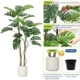 thumbnail image 2 of 6FT Artificial Monstera Plant - Realistic Fake Tropical Tree with Adjustable Leaves - Large Faux Monstera Deliciosa Plant for Home Decor, Office, Living Room - UV Resistant, 2 of 5