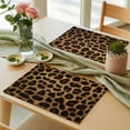 thumbnail image 6 of Leopard Placemats for Dinning Table Set of 4, Brown Vintage Leopard Print Burlap Kitchen Place Mats Waterproof Cloth Table Mats, Indoor Outdoor Placemats Easy Clean Dinner Decor, 6 of 8