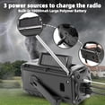 thumbnail image 2 of Upgraded 37000mWh Emergency Hand Crank Radio AM/FM with LED Flashlight Solar Radio, Portable Weather Cell Phone Charger for Family Outdoor Camping and Rescue Us, 2 of 4