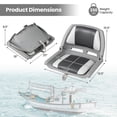 thumbnail image 3 of Gymax Folding Fishing Boat Seat w/High-density Sponge Cushion PVC Surface & PP Frame White, 3 of 8