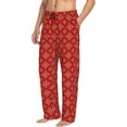 thumbnail image 6 of Logiee Red White Snowflakes Print Pajama Pants for Men,Men’s Pajama Bottoms,Mens PJ Pants with Pockets & Button Fly-Medium, 6 of 6