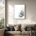 thumbnail image 3 of Blue Floral Hydrangea Plant Canvas Painting Print Wall Art for Living Room Bedroom Decoration Frameless, 3 of 7