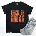 thumbnail image 6 of Trick or Treat Block Distressed - Women's Garment Dyed Graphic T-Shirt, 6 of 10