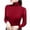 Red, variant on Sexlip Women's Soft Long Sleeve High Neck Sheer Mesh Tops Pullover Baselayer Fitted Undershirts Lightweight Slim Trendy Shirts Blue L