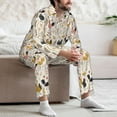 thumbnail image 7 of Kdxio Cartoon Chickens Men’s Pajama Set Pajamas For Men 2 Piece PJ Set with Men Pajama Pants and Long Sleeve T-Shirt Lounge Set-, 7 of 7