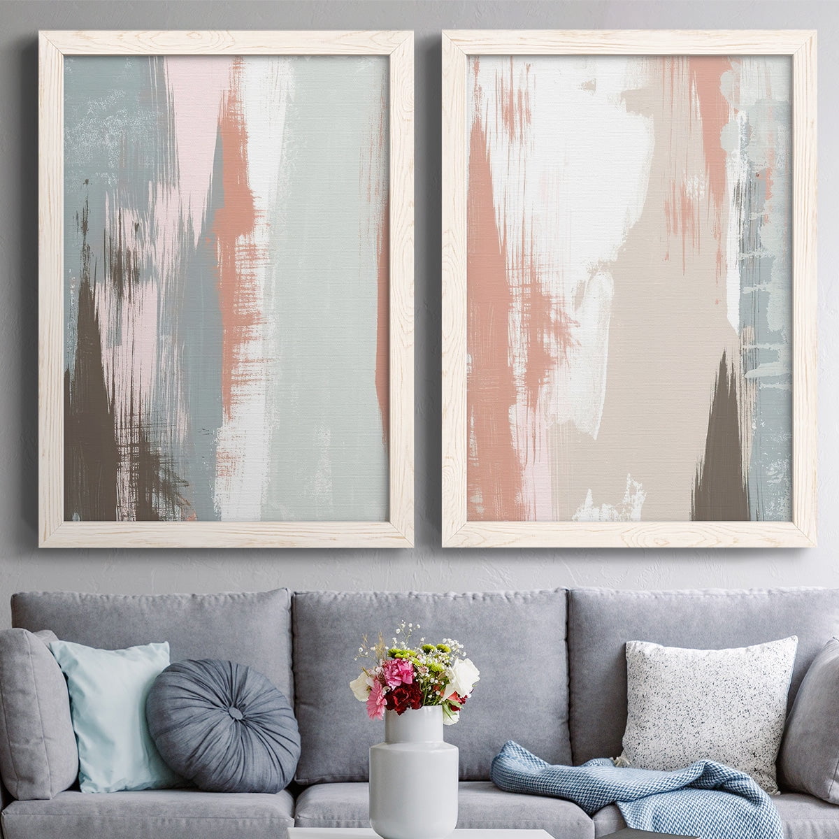 Sandstone Peel I - Premium Framed Canvas 2 Piece Set - Ready to Hang