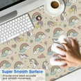 thumbnail image 2 of Long Mouse Pads for Desk,Brown Cartoon Unicorn Rainbow Cloud Heart Star Desk Mats on Top Of Desks, Desk Mouse Pad Extra Large with 3mm Non-Slip Base and Stitched Edge for Gaming,Work,Home 47.3"x23.6", 2 of 5