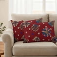 thumbnail image 2 of 4th of July Pillow Covers 2 Pack USA Flag Sunflower Pillowcase Waterproof Outdoor Throw Pillow Cover for Patio Balcony Rectangular Cushion 20”x12”, 2 of 9
