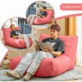 thumbnail image 3 of Hmlinktt Bean Bag Chair, Memory Foam Bean Bag Sofa for Living Room, Bedroom & Office, Ultra-Soft Floor Seating for Small Spaces, 3 of 8