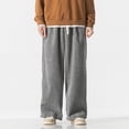 thumbnail image 2 of WEAIXIMIUNG Pantalon Habillé Homme Coupe Décontractée en Laine Pantalon Coupe Ajustée Droit Rétro Pantalon Jeans de Rue, 2 of 4