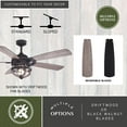 thumbnail image 5 of Maykoosh 54 In. Matte Black And Rustic Oak Art Nouveau Allure Outdoor Ceiling Fan With Light Kit And Remote, 5 of 5