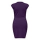 thumbnail image 5 of Gibobby Vestido corto casual para mujer Vestido cruzado asimétrico con cuello en V a la moda para mujer de talla grande(Morado,XL), 5 of 5