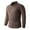 Coffee, variant on Zylanna Men's Long Sleeve Polo Shirts, Slim Fit Turndown Collar Solid Spring Fall Casual Pullover Tops for Man Navy