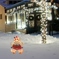 thumbnail image 6 of Dazzle Bright Christmas Outdoor Decorations, 2-Piece Lighted 2D Gingerbread Man, Pre-Lit Light Up Gingerbread Man Yard Display, 6 of 8