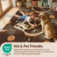thumbnail image 4 of Design&I 8'x10' Washable Area Rug Record Abstract Vinyl Album Circular Groove Lines Musical Music for Living Room, Family Extra Large Skid-Resistant Low Profile, 4 of 7