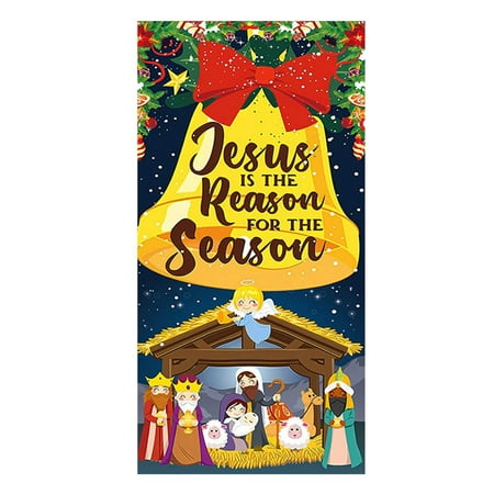 

WIQUOKETT Fall Decor Christmas Door Decoration Door Cover Hanging Cloth Holiday Party Layout Scene Background Cloth Fall Decorations for Home