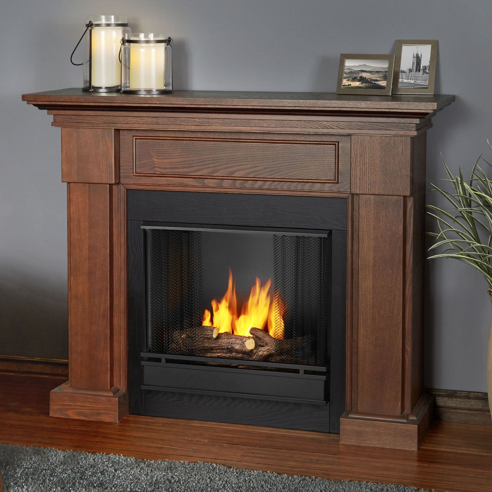 Real Flame Hillcrest Ventless Gel Fuel Fireplace - Walmart.com