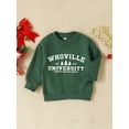 thumbnail image 2 of Toddler Baby Boys Girls Christmas Clothes Funny Letter Print Sweatshirt Tops Xmas Baby Christmas Clothes Pullover Shirt 1-5T, 2 of 7