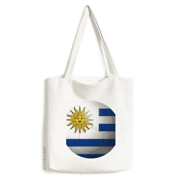 Uruguay National Flag Soccer Football Tote Canvas Bag Shopping Satchel Casual Handbag