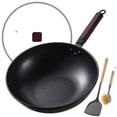 thumbnail image 1 of Wok Teewe de 33 cm de acero al carbono antiadherente, 1 of 8