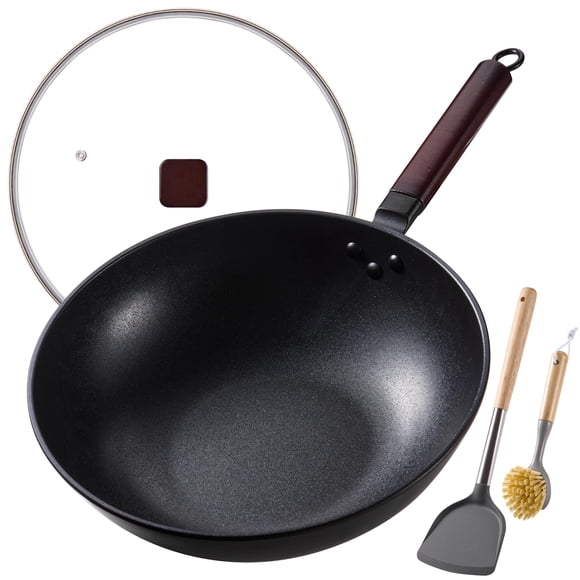 Wok Teewe de 33 cm de acero al carbono antiadherente