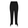 thumbnail image 4 of Chbgutlmr Capri Leggings for Women Casual Stretchy High Waist Yoga Pants Solid Color Workout Cropped Trousers, 4 of 6