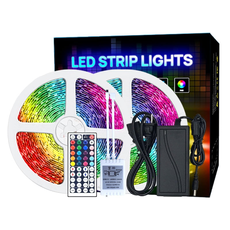 Details about   5050 LED Strip Lights 65.6FT Waterproof Music Sync RGB Room Bluetooth APP Remote 