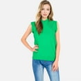thumbnail image 6 of Women's Sleeveless Knit Sweater Top with Fringe Shoulder Detail - Large, Green, 6 of 7