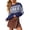 Print Navy White, variant on PRETTYGARDEN Women's Fair Isle Oversized Sweater Relaxed Fit, Soft Cozy Knit, Long Sleeve Pullover, Crew Neck, Going Out Tops, Fall Holiday Outfits, Winter Fashion Clothing