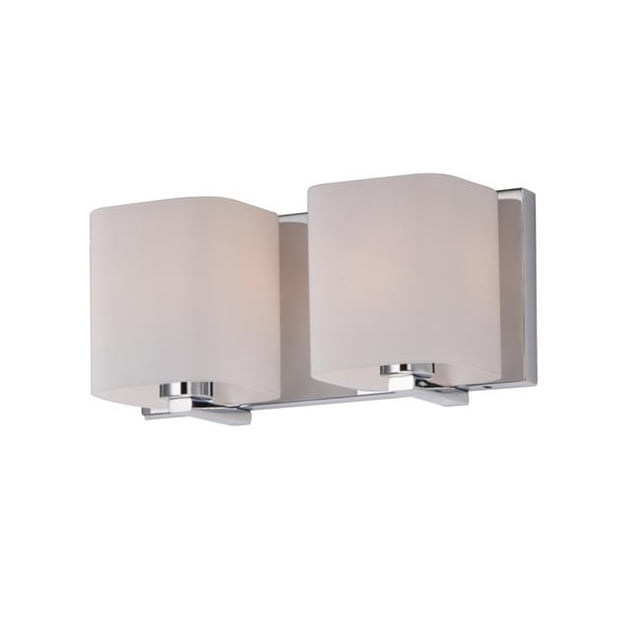 Maxim 11252SWPC 13 in. Wrap Two-Light Bath Vanity Wall Light, Polished Chrome