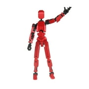 Dummy 13 Action Figure - 3D Printed Poseable 13 Joint Figure DIY Fidget dummy 13 action figure t 13 (Red)