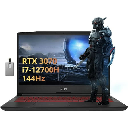 MSI Pulse GL66 Gaming Laptop, 15.6" FHD 144Hz Laptop, 12th Gen Intel Core i7-12700H, NVIDIA GeForce RTX 3070 8G, 64GB RAM, 2TB PCIe SSD, RGB Backlit Keyboard, Win 11 Pro, with Hoteface 32GB USB Card