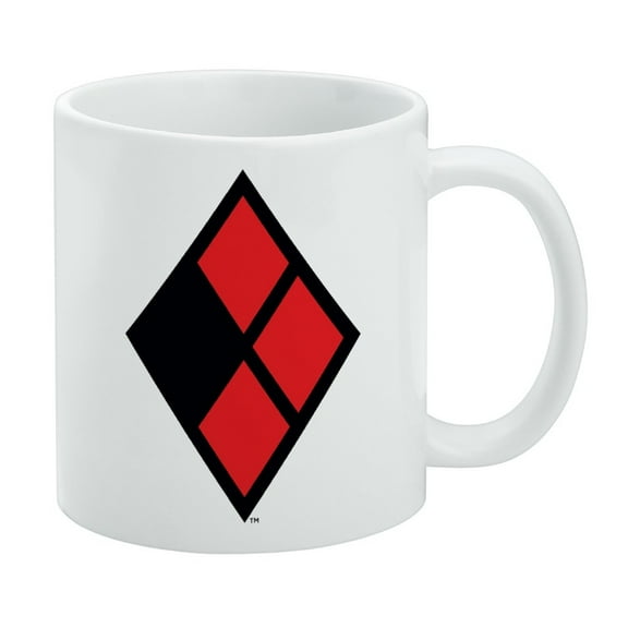 Harley Quinn Diamond Logo White Mug