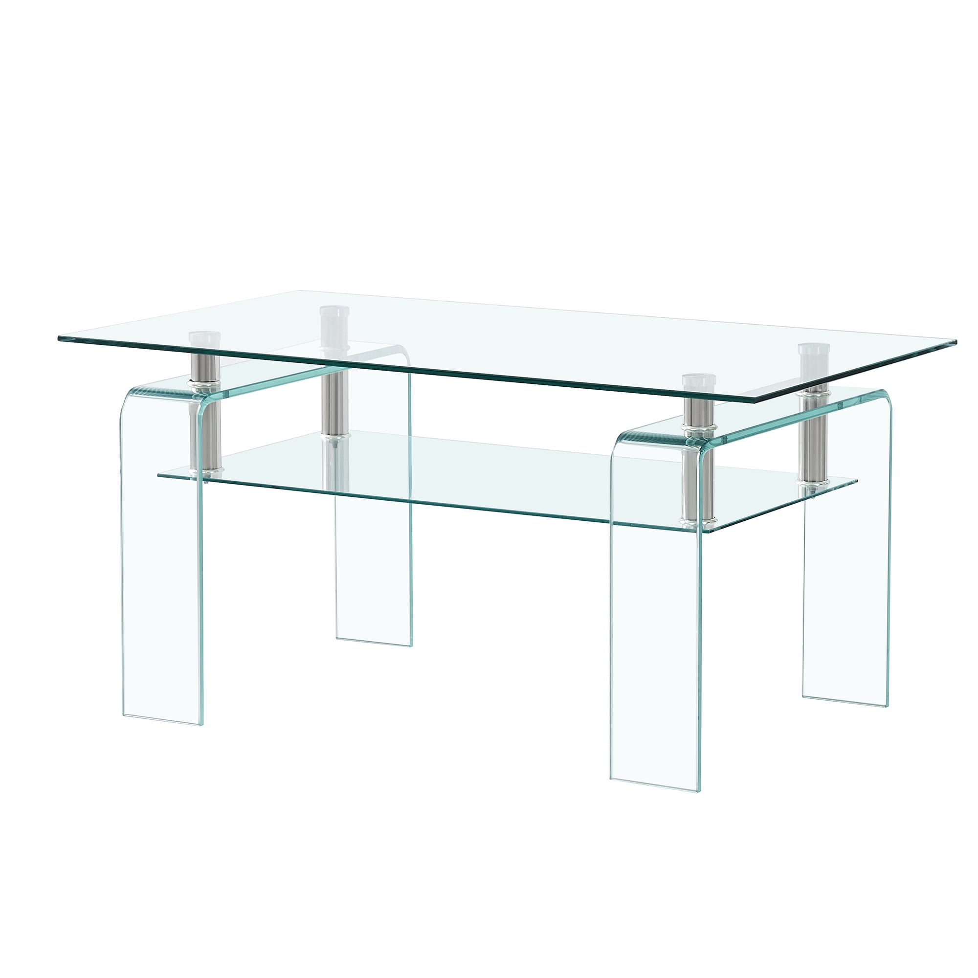Yardi Yard Clear Living Room Center Table with Glass Top, Rectangle Coffee Table for Home Office Yardi Yard Clear Living Room Center Table with Glass Top, Rectangle Coffee Table for Home Office