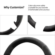 Alfanxi Hand Stitch Steering Wheel Cover Alcantara Material for BMW Z4 E85 E86 2003-2008-No Stripes