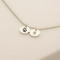 thumbnail image 5 of Anavia Personalized Dainty Pet Necklace Gift for Her Mom Women's Stainless Steel Round Disc Birthday Gift Girlfriend Fiancee Wife Paw Print Initial Jewelry Name Necklace Free Gift Box Ship Next Day, 5 of 11