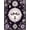 Black Purple Beige, Pattern 9, variant on ODIKA 8'x10' Washable Area Rug Round Astrology Celestial Sun Moon Star Vintage Gothic Scroll Border for Dining Room, Large Office, Lounge, Non-Slip Chair-Friendly Mat
